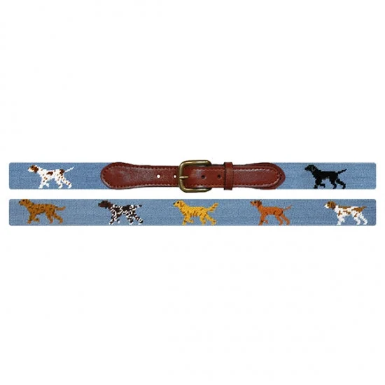 Exquisite Fabrics Dogs on Point Needlepoint Belt