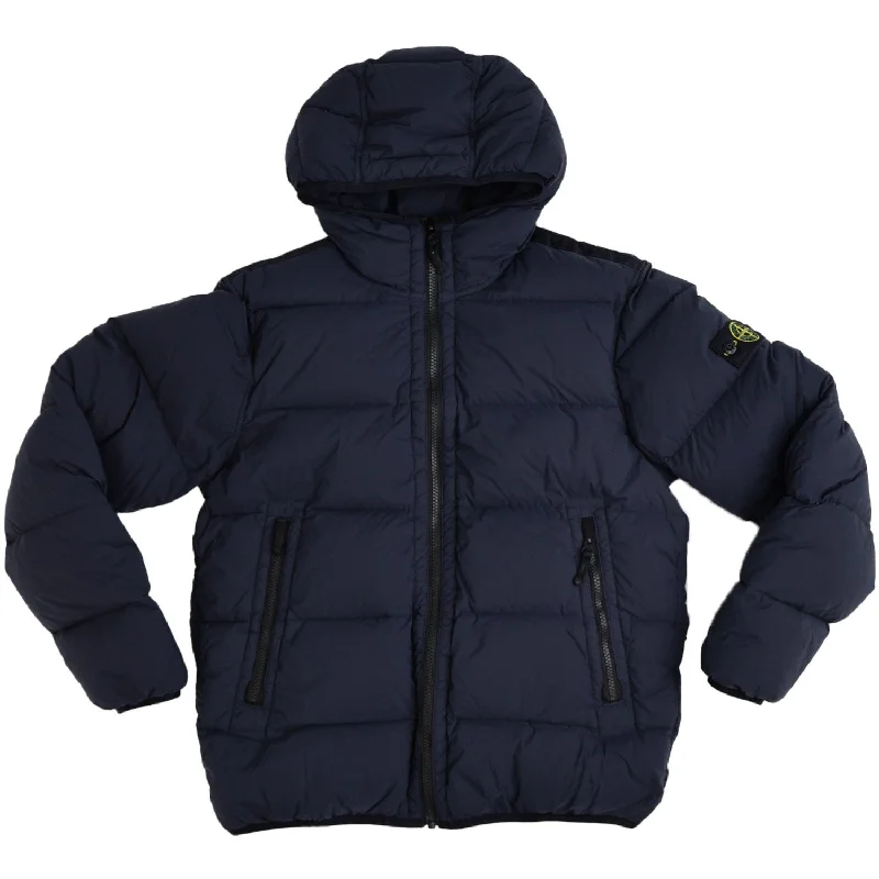 New Autumn And Winter Styles Stone Island Navy Blue Real Down Jacket