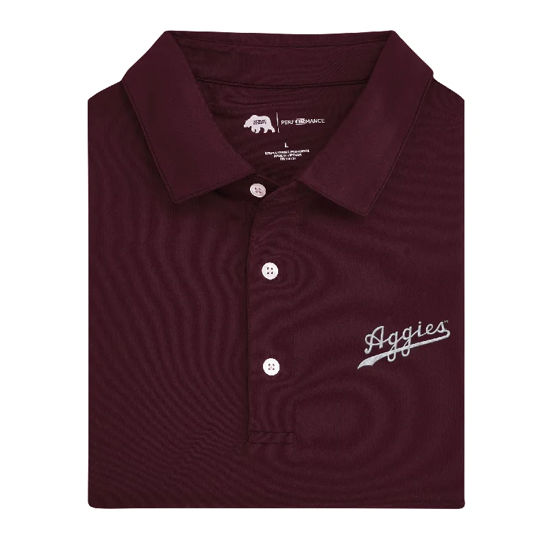 Design And Tailoring Solid Aggies Script Polo