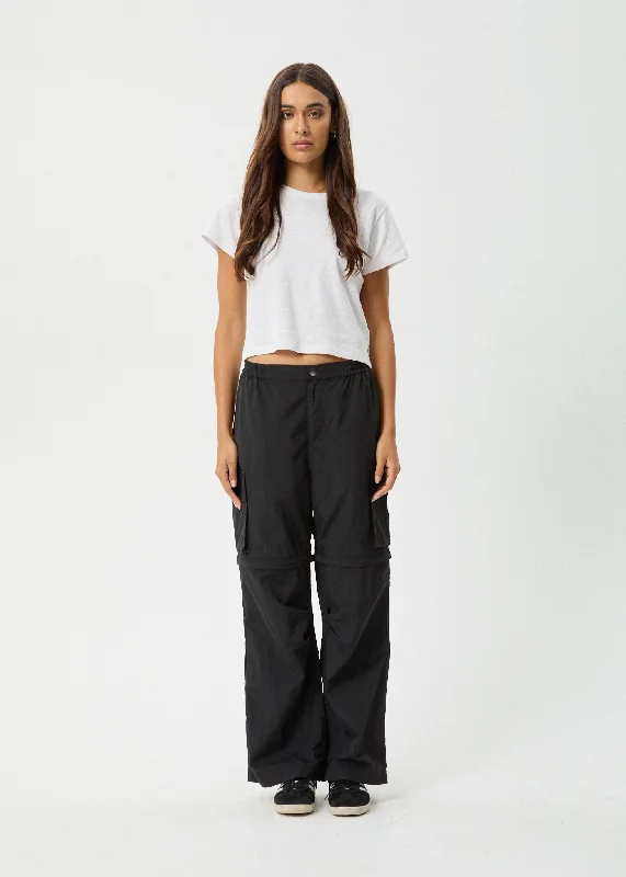 Personalized Wear AFENDS Womens Instinct - Zip Off Cargo Pants - Black