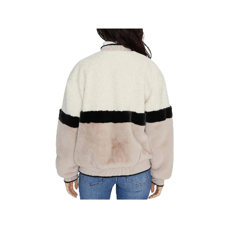 Sports And Leisure Sanctuary Women's Blockparty Faux Bomber Jacket Brown Size M