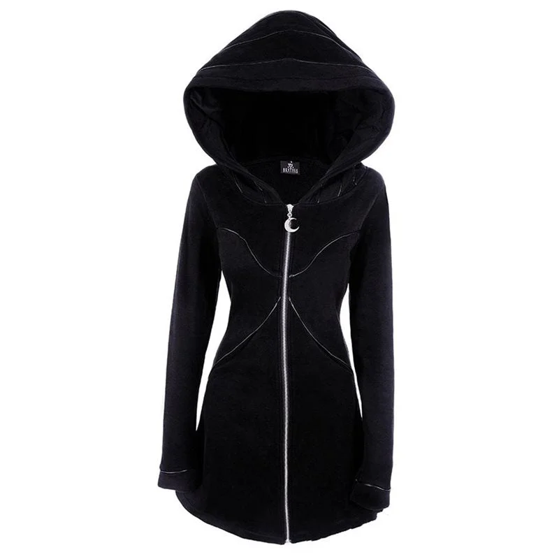 Warm Winter Series Gothic Slim Mid Length Hoodies