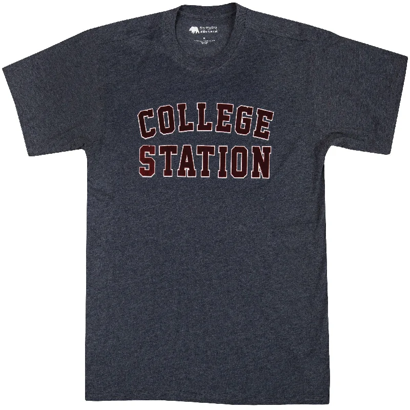 Carefree College Station Flocked Collegiate Short Sleeve Tee