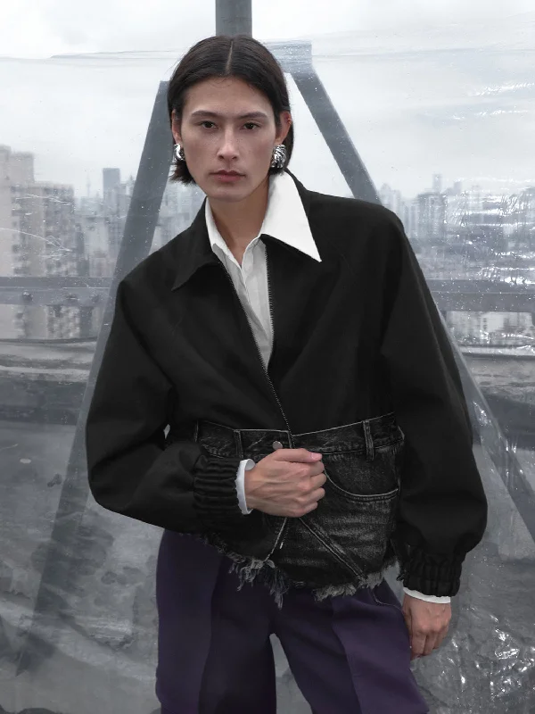 British Fashion Paneled Loose Jackets