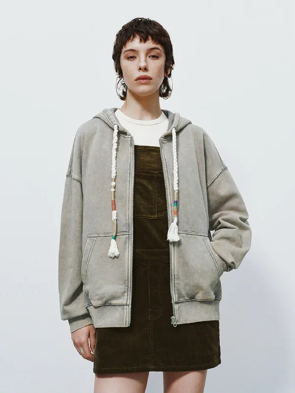 Soft Wearables Zip Up Front Hoodie Jackets