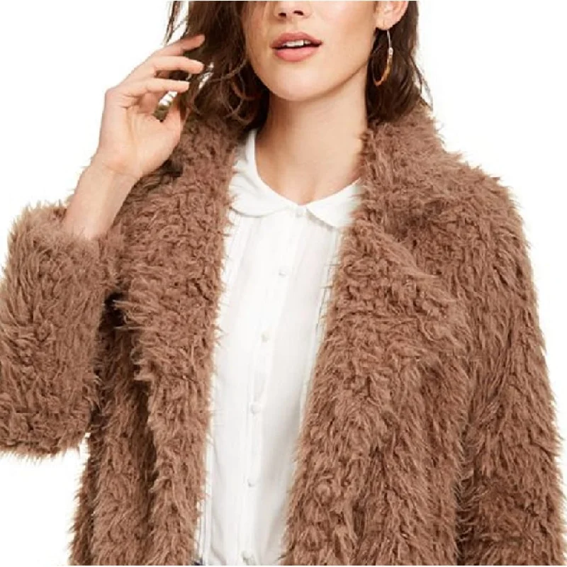 Sports Cool Sage Women's Faux Coat Beige Size X-Small
