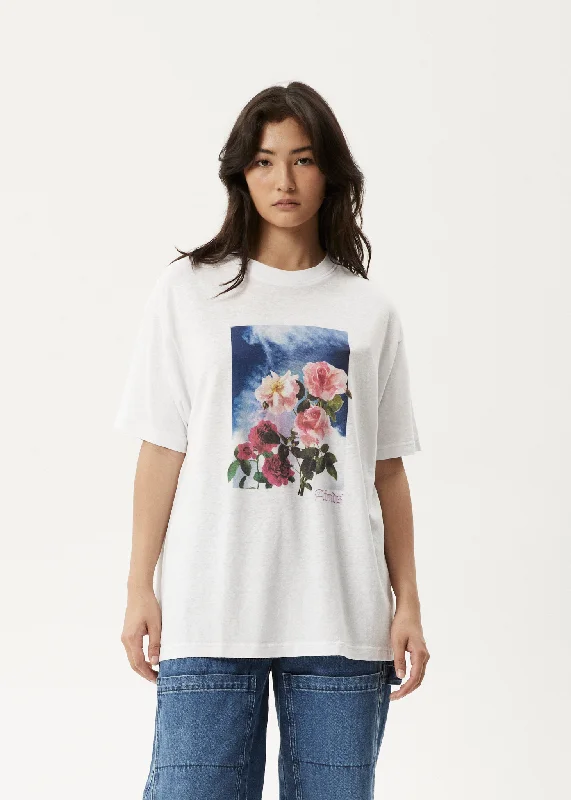 European And American Style AFENDS Womens Nans House - Oversized T-Shirt - White