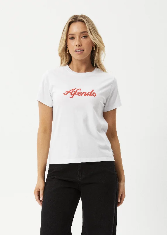 All-Day Comfort AFENDS Womens Garden Buds - Classic T-Shirt - White