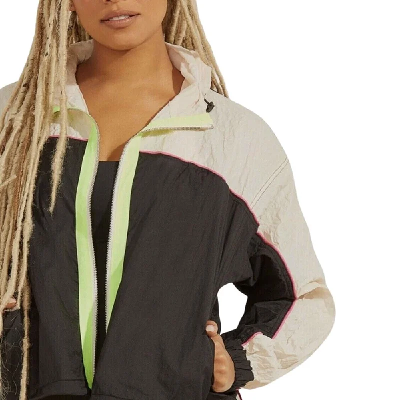 Low-key Luxury Guess Women's Active Abigayle Wind Jacket Gray Size X-Large