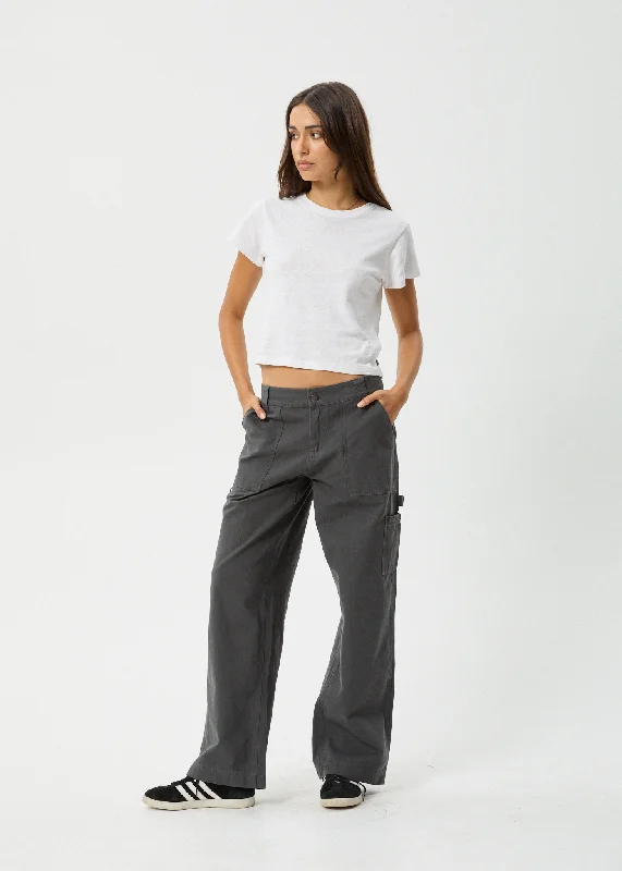 Warm Atmosphere AFENDS Womens Lexi - Low Rise Carpenter Pants - Gunmetal