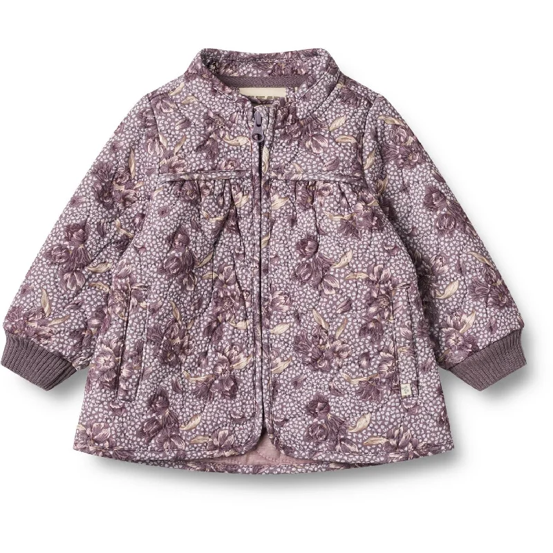 High Street Design Wheat Lilac Tulips Thermo Jacket Thilde