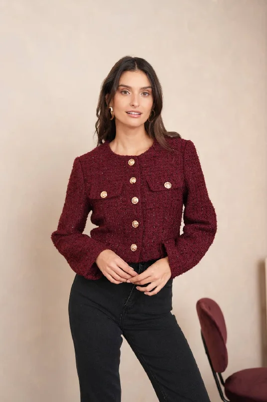 Weekend Style Jenny Sequin Tweed Jacket