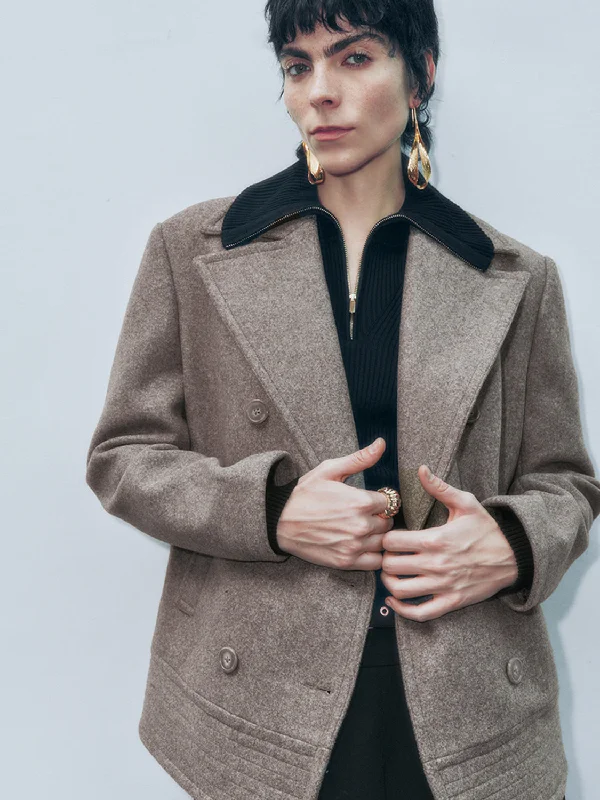 Stylish Comfort Peak Collar Jackets