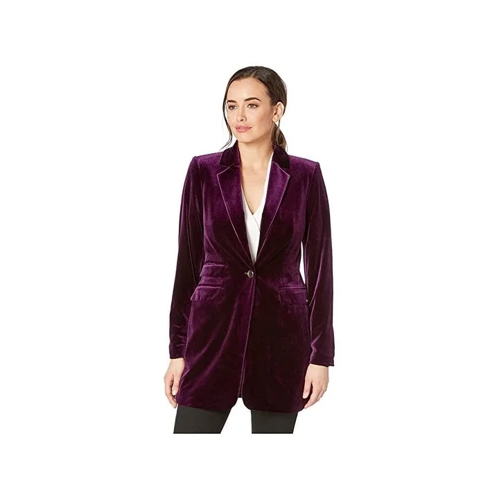 Weekend Wear Calvin Klein Women's Knit Button Front Jacket Purple Size 2