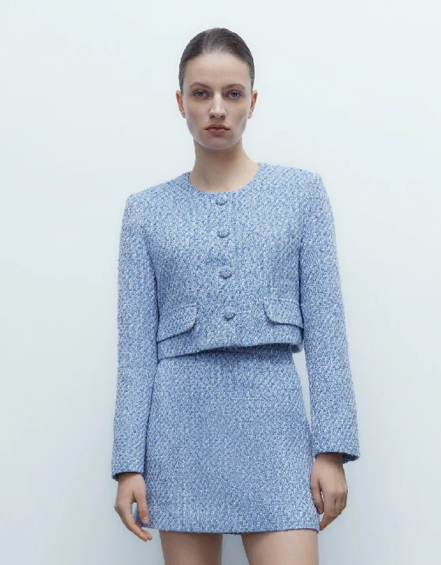 Fresh And Capable Cropped Tweed Jacket