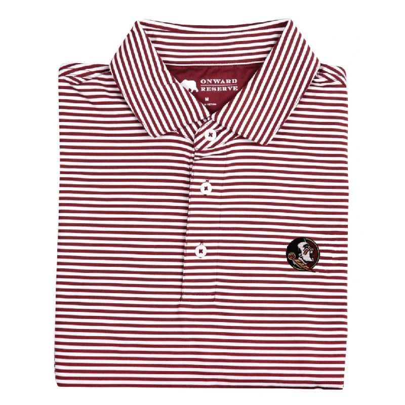 Romantic And Fresh Pro Stripe FSU Seminole Performance Polo