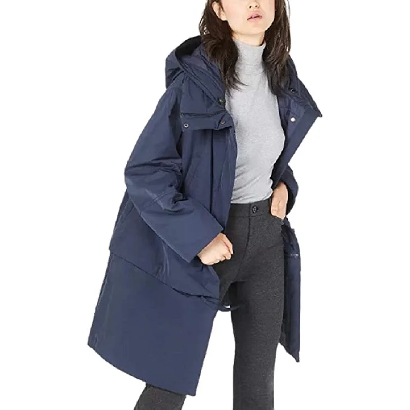 Fashion Design Weekend Max Mara Women's Charles Hooded Blue Size 4