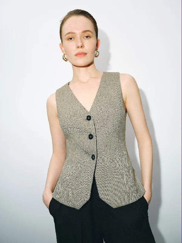 Fashionable And Versatile V-Neck Skater Vest