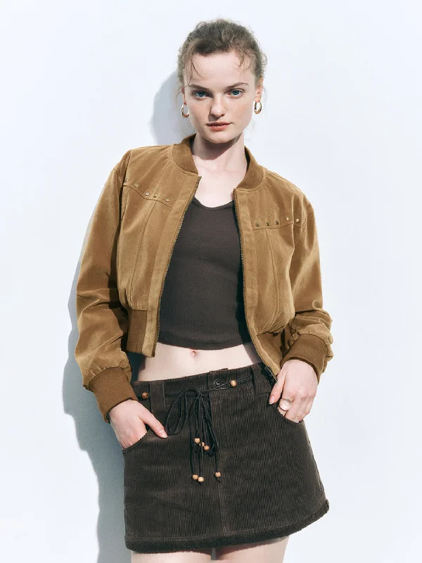 New Products Zip Up Front Bomber Jackets