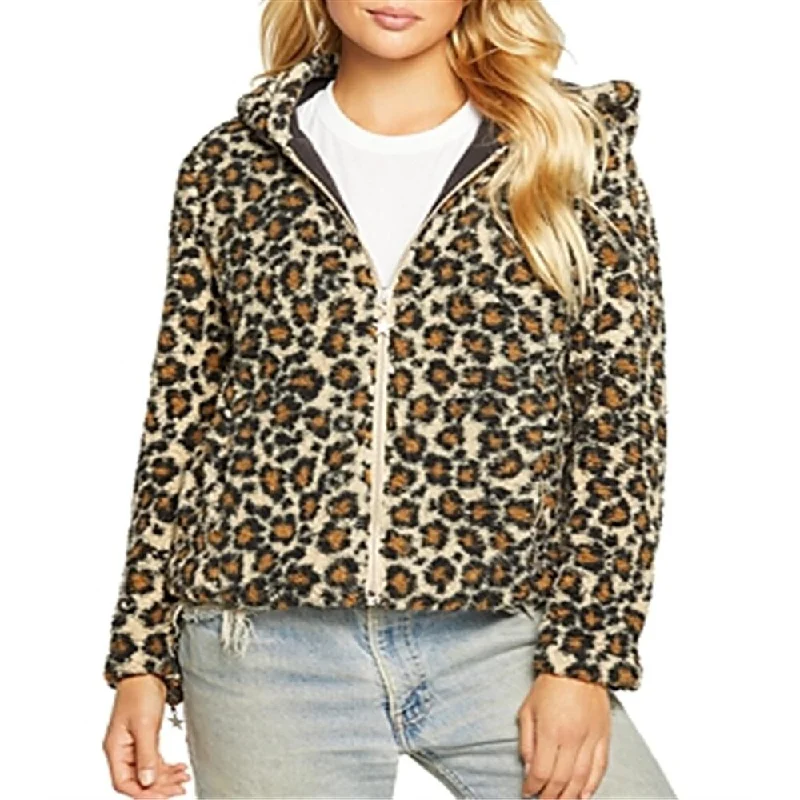 Cozy Look Chaser Women's Hooded Faux Jacket Yellow Size X-Large