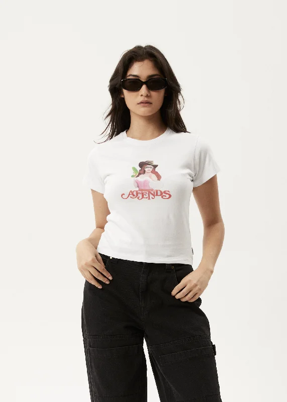 Comfortable Tops AFENDS Womens Worlds Above - Baby T-Shirt - White