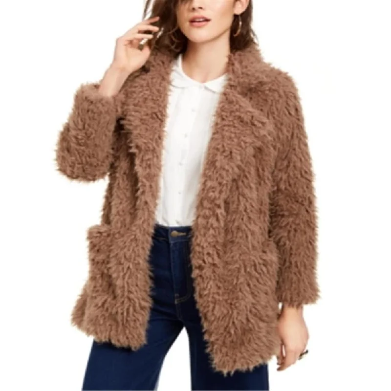 Advanced Design Sage Women's Faux Coat Brown Size Small