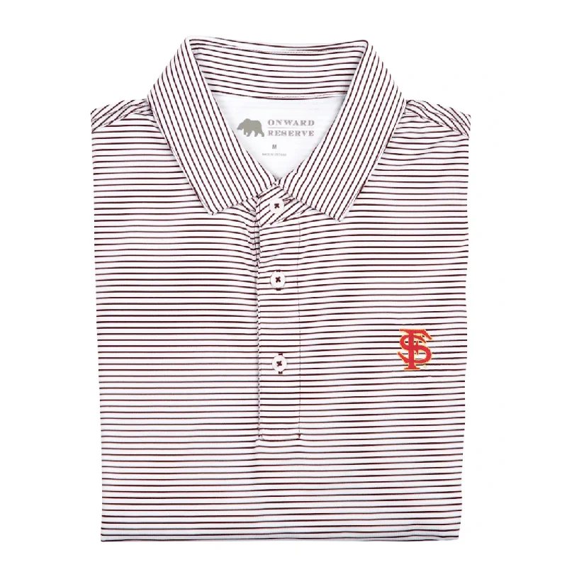 Warm And Comfortable Birdie Stripe FS Performance Polo