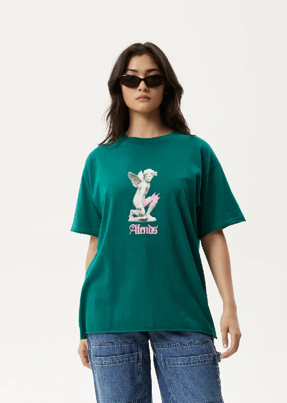 Soft Wear AFENDS Womens Fight Or Flight - Oversized T-Shirt - Pine