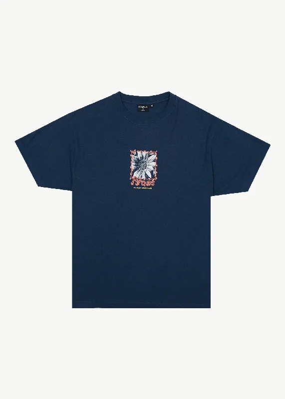 Casual And Casual AFENDS Mens Sunflower - Boxy T-Shirt - Navy