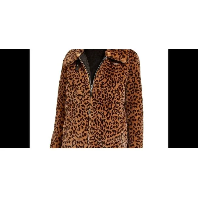 Soft And Comfortable Bcx Junior's Faux Zip Front Coat Brown Size Xs