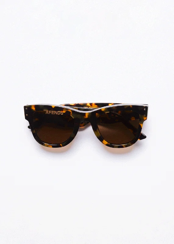 Comfortable And Simple AFENDS Unisex Premium OG - Sunglasses - Brown Shell