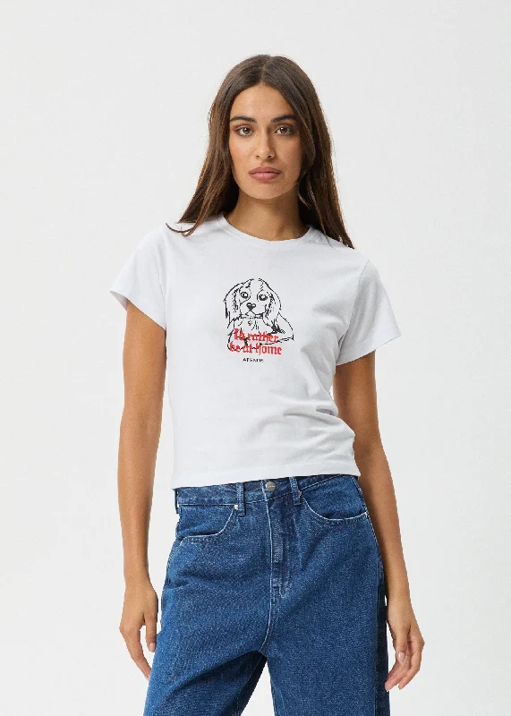 Lace Design AFENDS Womens Hunny - Baby T-Shirt - White
