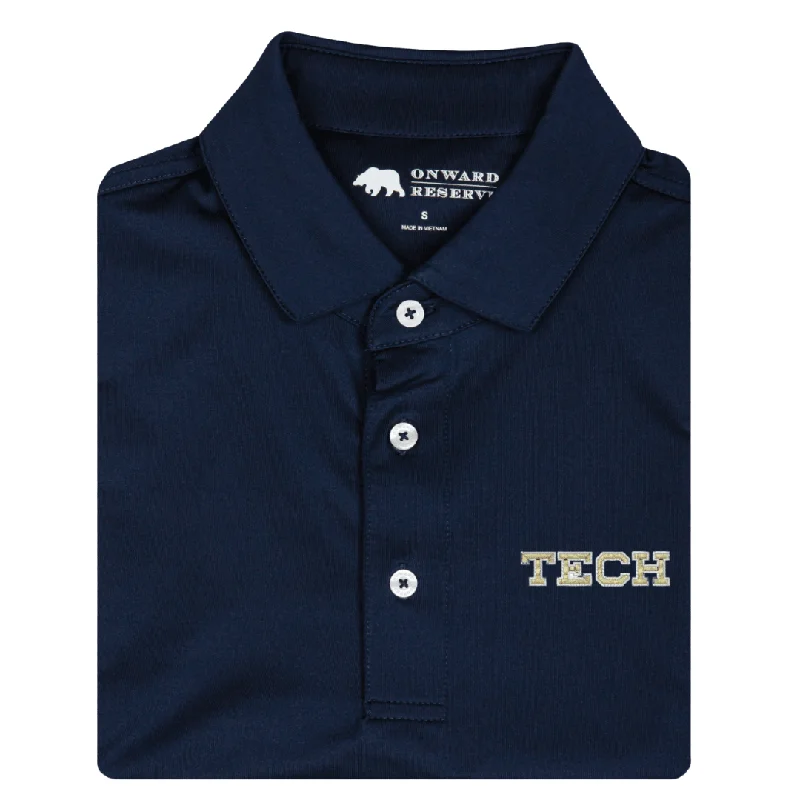 Elegant Style Solid Tech Tower Polo