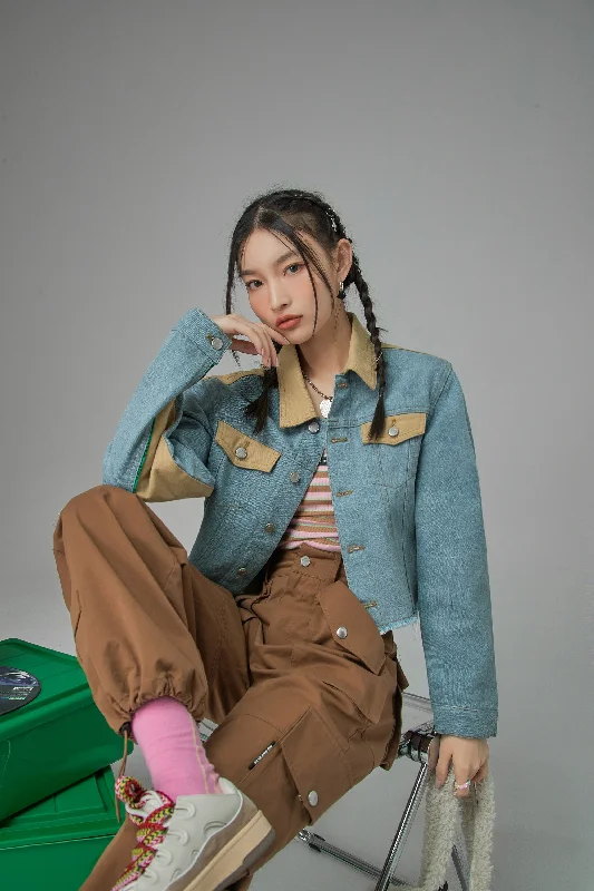 Simple Solid Color What You Do With Time Denim Jacket