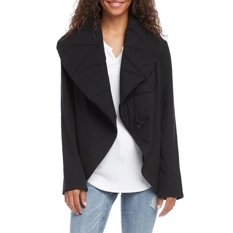 Fashionable And Fashionable Karen Kane Women's Cotton/Rayon Quilted Jacket Black Size Medium