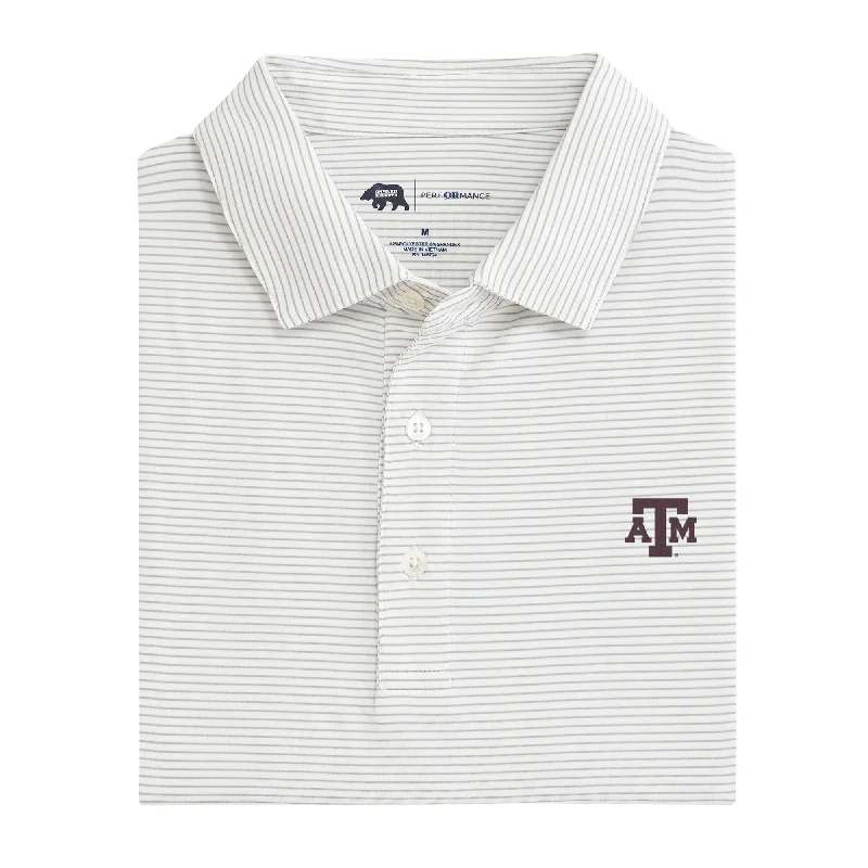 Celebrity Style Birdie Stripe Texas A&M Polo