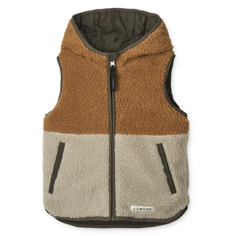 Denim Design LieWood Army Brown Mix Diana Reversible Vest
