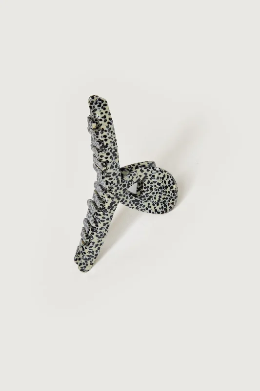Embroidered Letters LOOP HAIR CLAW CLIP