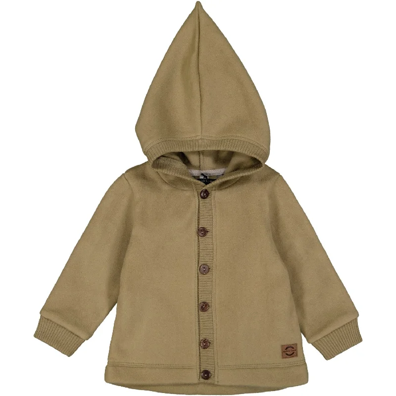 Spring Fashion Mikk-Line Dried Herb Cotton Fleece Cardigan m. Hood