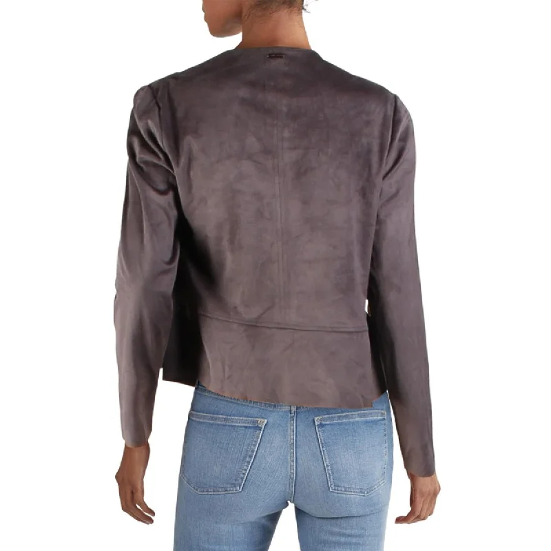 Celebrity Style Anne Klein Women's Drape Front Suite Seperate Peplum Jacket Black Size Small