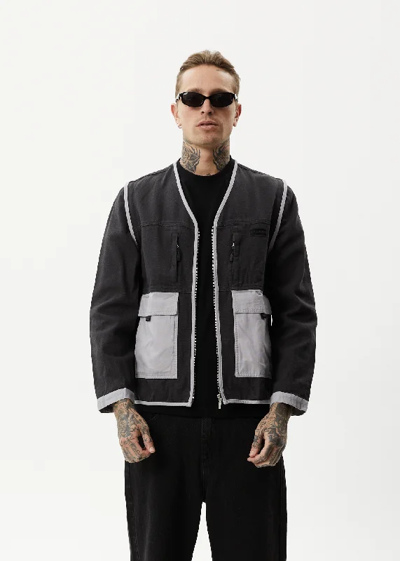Dynamic Fashion AFENDS Unisex Foreword - Unisex Convertible Jacket - Charcoal