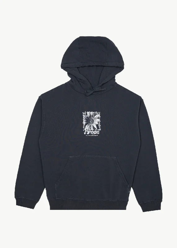 Moisture wicking AFENDS Mens Sunflower - Pull On Hood - Charcoal