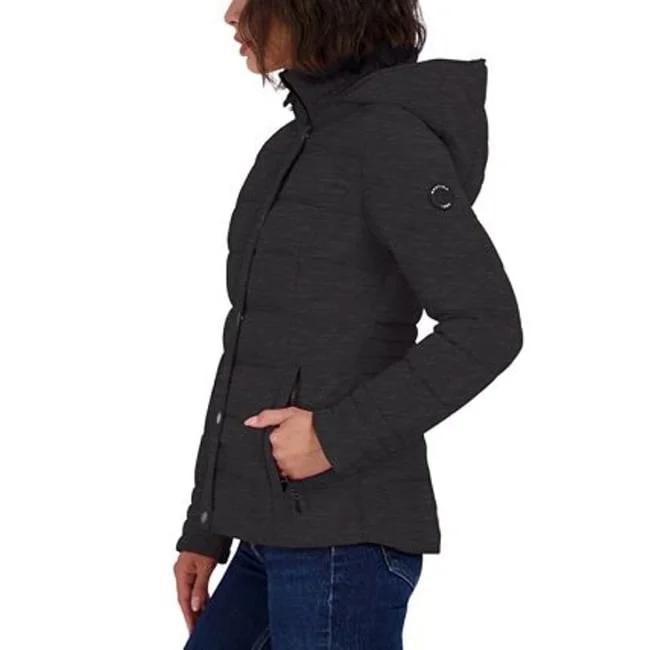 High-quality Fabrics Nautica Women's Hooded Packable Puffer Coat Black Size Xs