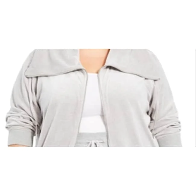 Elegant Design Calvin Klein Women's Funnel Neck Jacket Gray Size 1X