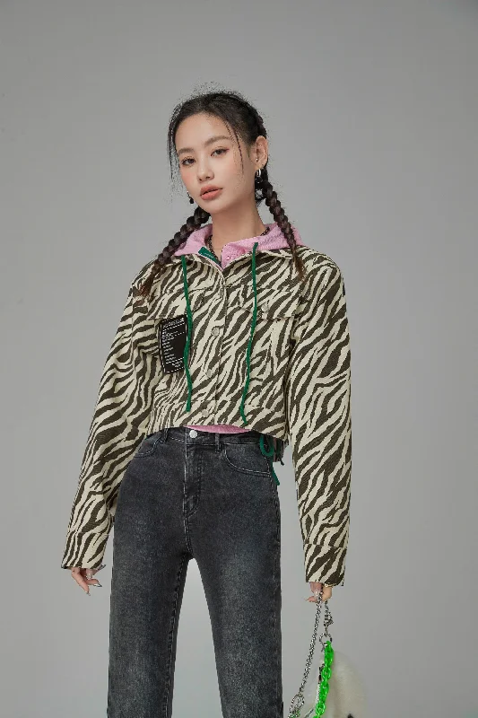 Urban Style You Are No Competition Zebra Jacket