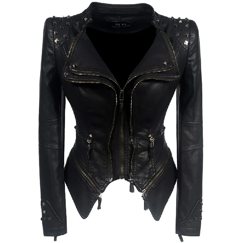 Everyday Chic Gothic Punk OL Black Coats