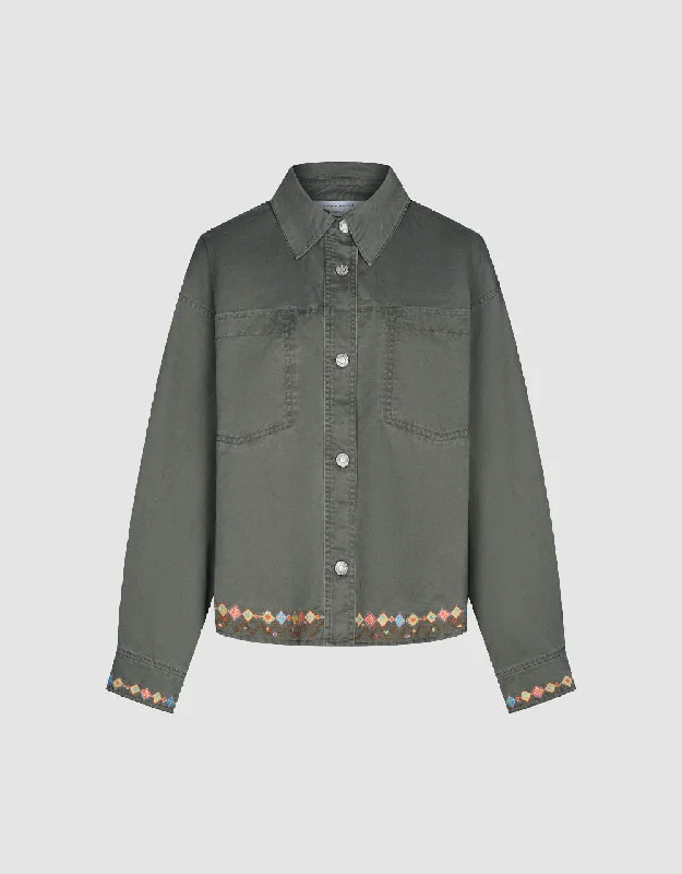Street Charm Button Up Loose Jacket