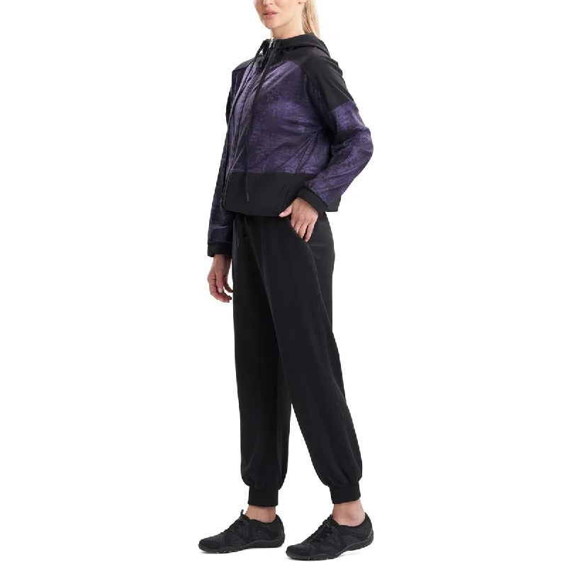 Noble And Elegant Natori Women's Interlocked Hooded Jacket Purple Size Large