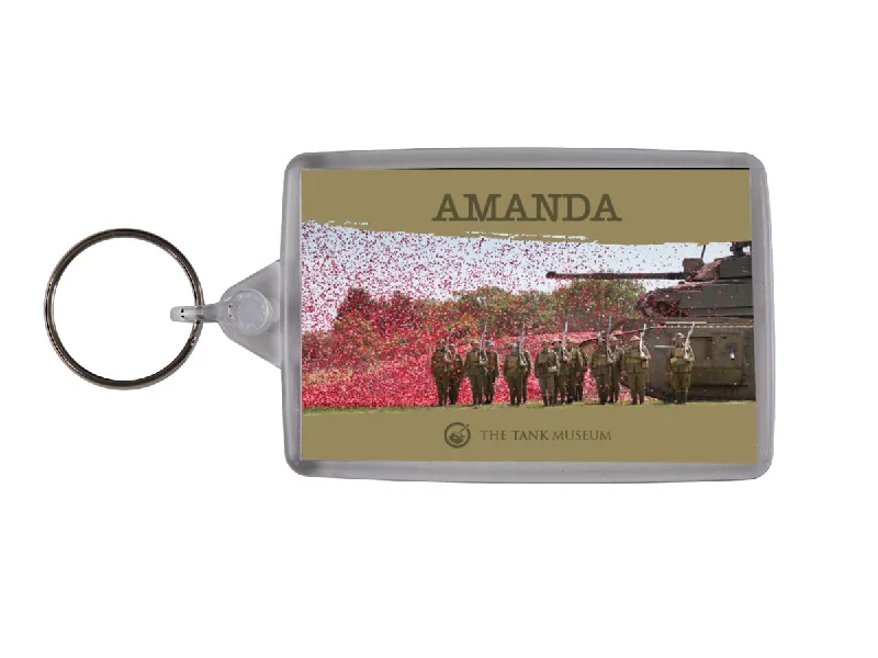 Exquisite Fabrics Poppy Personalised Keyring