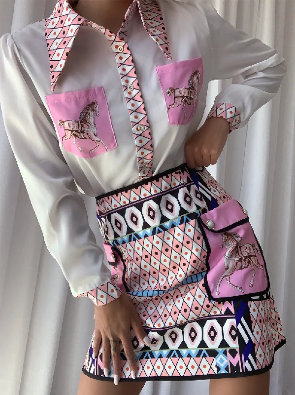 Modern Tailoring NATE Blouse $ Skirt Set
